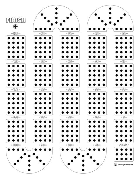 Printable Cribbage Board Customize and Print
