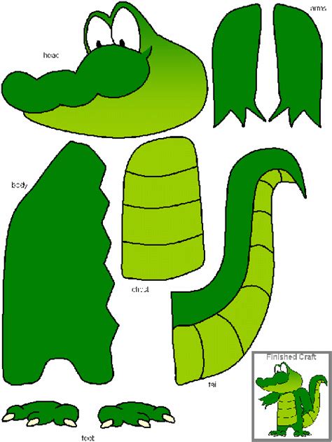 Printable Crocodile Craft Template
