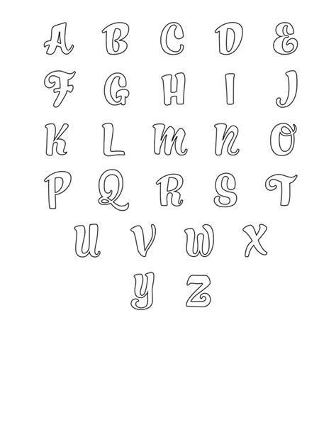 Printable Cursive Bubble Letters Set Freebie Finding Mom Cursive