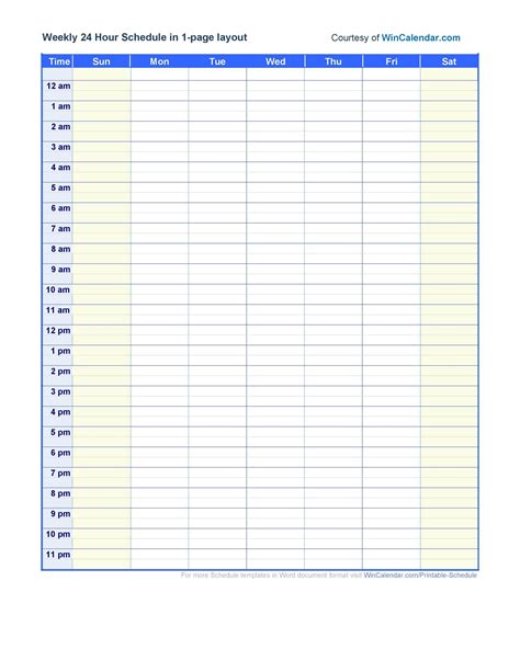 Printable Daily Calendar With Time Slots Best Calendar Example