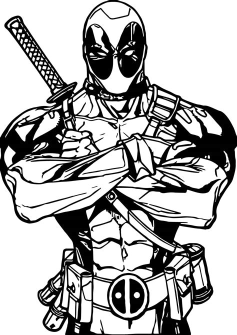 Printable Deadpool Coloring Pages