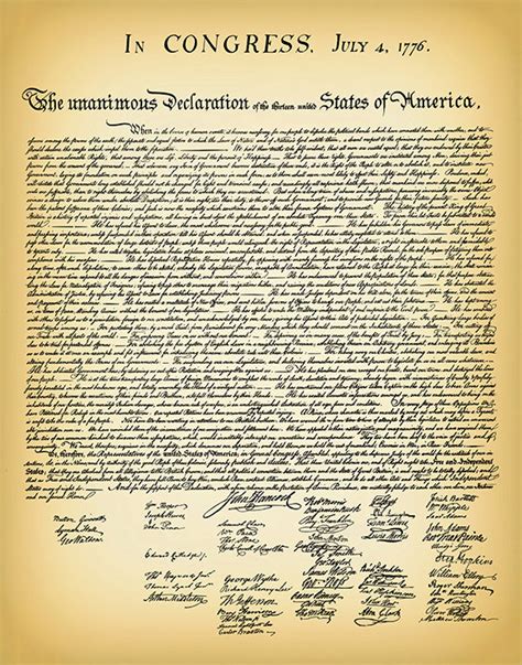 Printable Declaration Of Independence Pdf