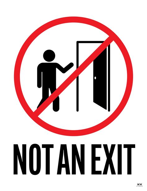 Printable Do Not Exit Sign