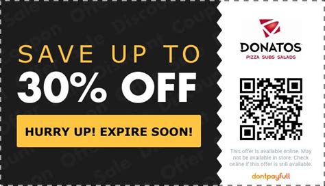 Printable Donatos Coupons