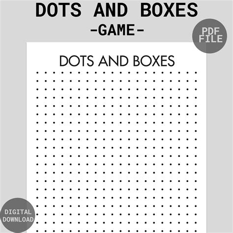 Printable Dots and Boxes Game Free Download