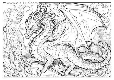 Printable Dragon Coloring