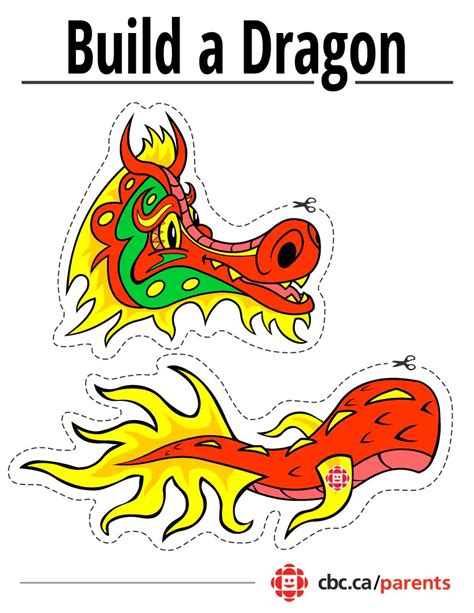 Printable Dragon Head And Tail Template