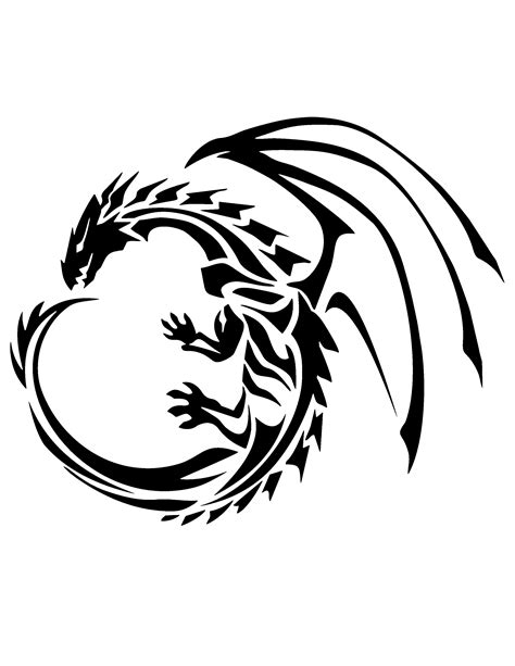 Printable Dragon Stencil