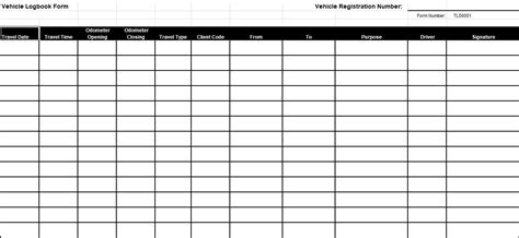 Printable Driver Log Book Template 5+ Best Documents Free Download