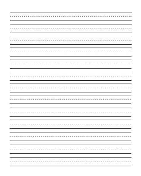 Printable Elementary Lined Paper