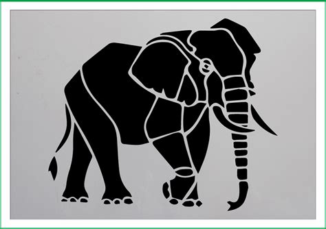 Printable Elephant Stencil