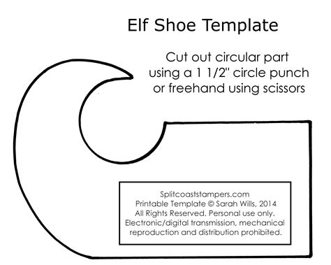 Printable Elf Shoe Pattern