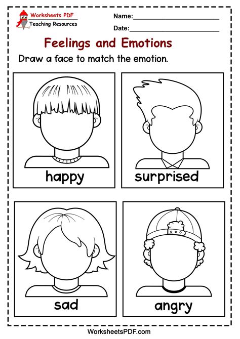 Printable Emotion Worksheets