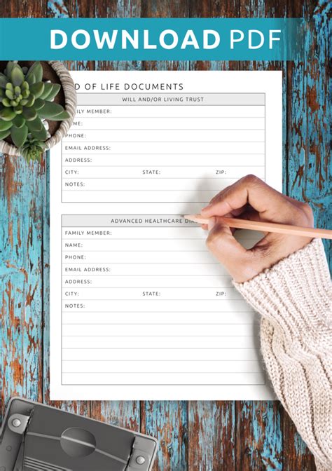 Printable End Of Life Forms Printable Forms Free Online