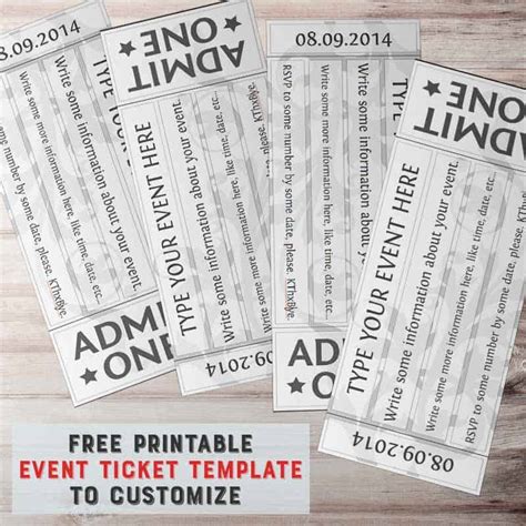 Printable Event Tickets