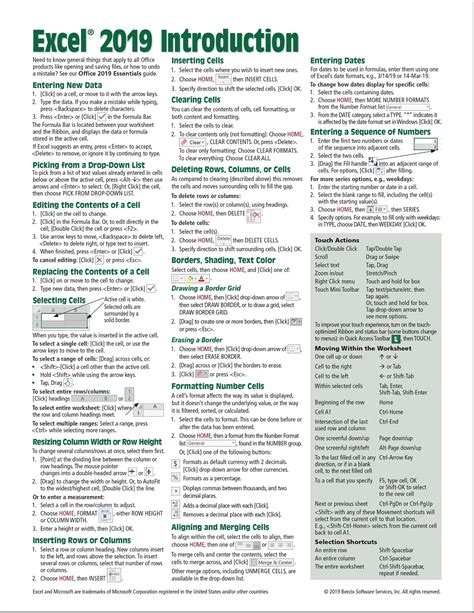 Printable Excel Cheat Sheet Cheat Dumper