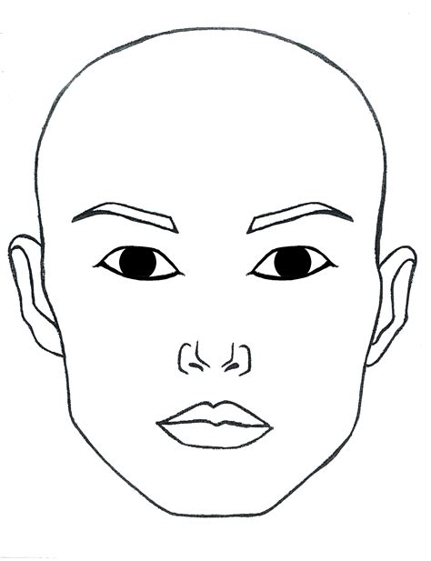 Printable Face Outline