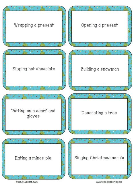 Printable Family Charades Cards