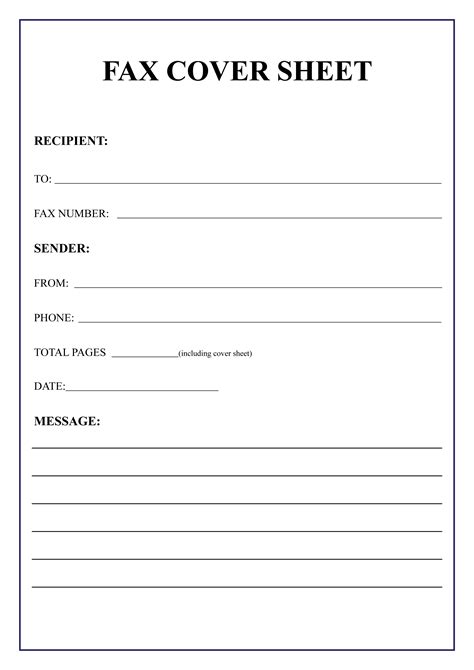 Printable Fax Cover Sheets