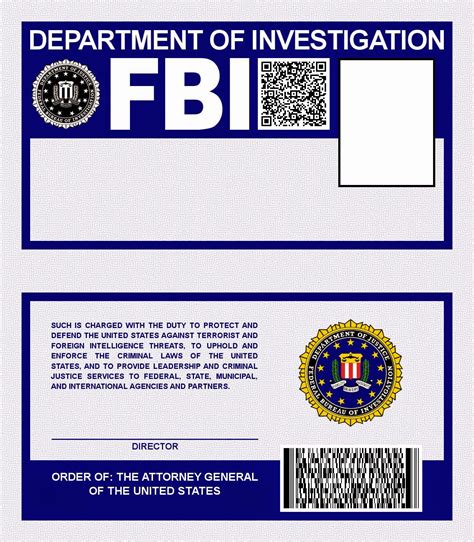Printable Fbi Badge Template