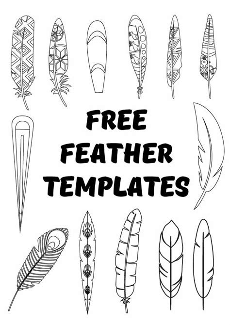 Printable Feather Pattern