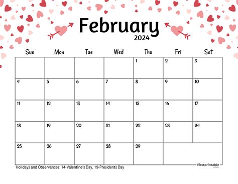 Printable Feb Calendar