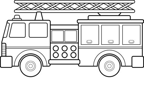 Printable Fire Truck Coloring Pages