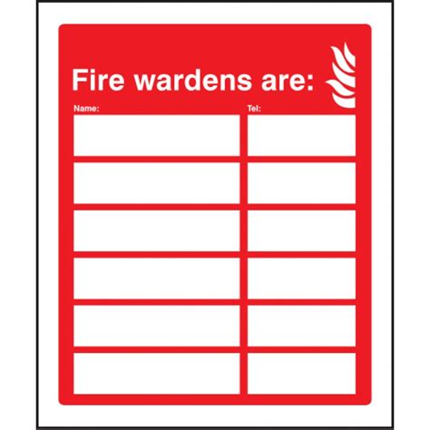Printable Fire Warden Poster Template Free