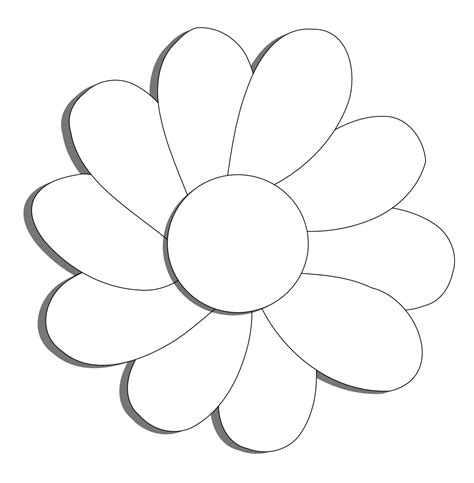 Printable Flower Outline Clipar