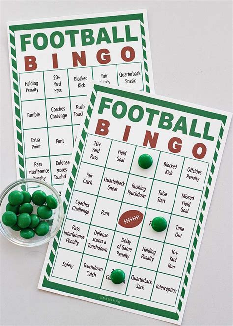 Printable Football Bingo Cards