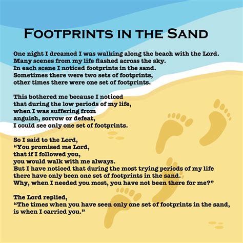 Printable Footprints In The Sand