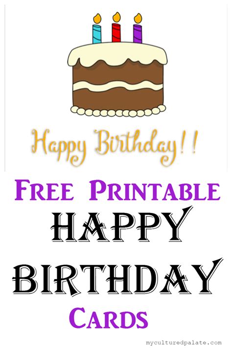 Printable Free Birthday Cards