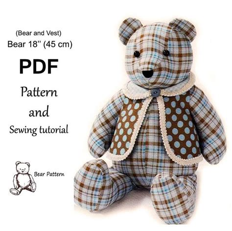 Printable Free Memory Bear Pattern Pdf High Resolution Printable