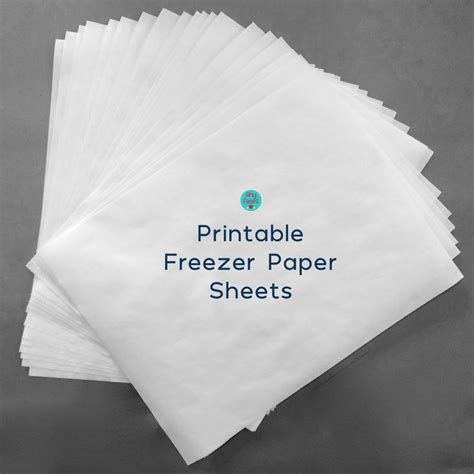 Printable Freezer Paper