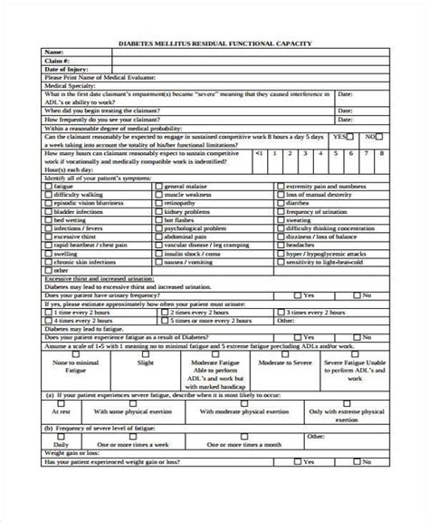 Printable Functional Capacity Evaluation Sample