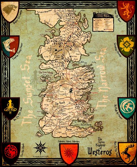 Printable Game Of Thrones Map
