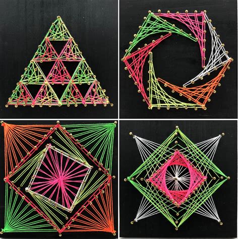 Printable Geometric String Art Patterns