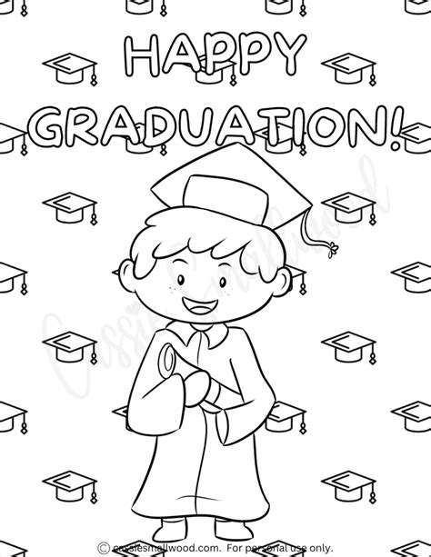 Printable Graduation Coloring Pages