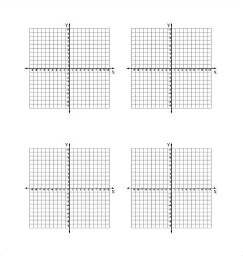 Printable Graph Paper With Numbered Axis Printable Graph Paper