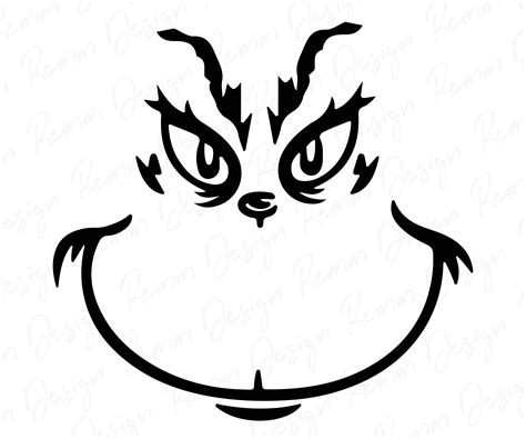 Printable Grinch Face Template