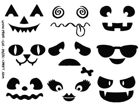 Printable Halloween Pumpkin Faces