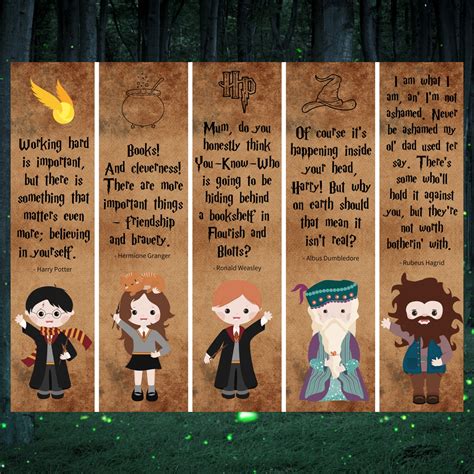 Printable Harry Potter Bookmarks