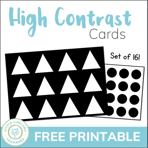 Printable High Contrast Cards