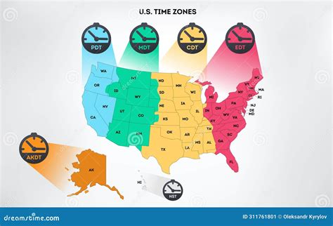 Printable High Resolution Us Time Zone Map