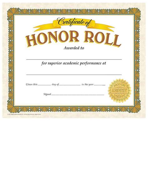 Printable Honor Roll Certificates A Quick Guide For Parents In 2023 Free Sample, Example