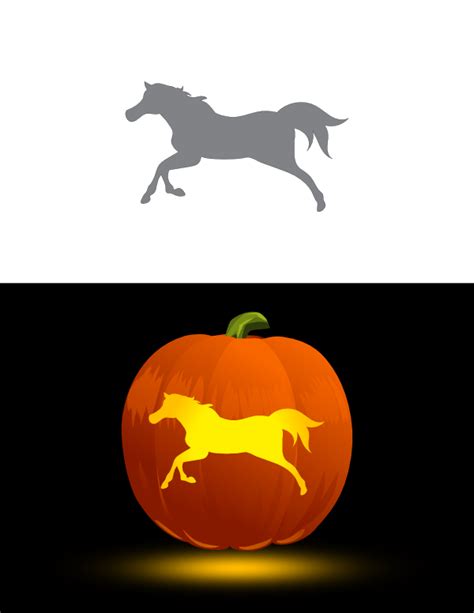 Printable Horse Pumpkin Stencil