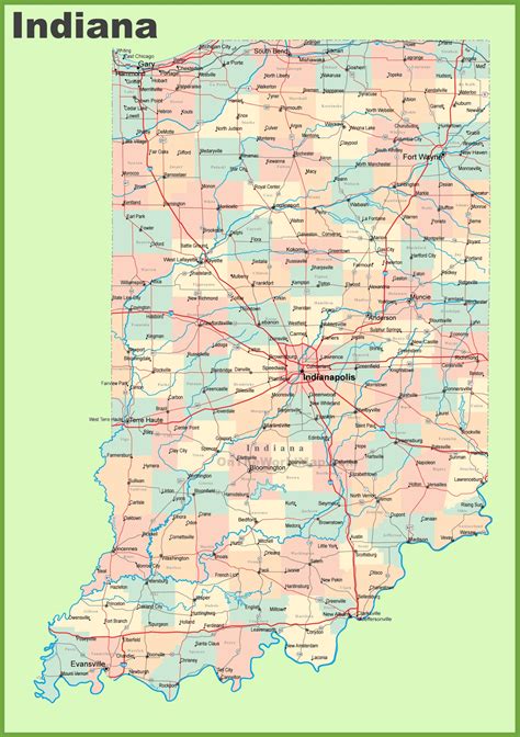 Printable Indiana Map