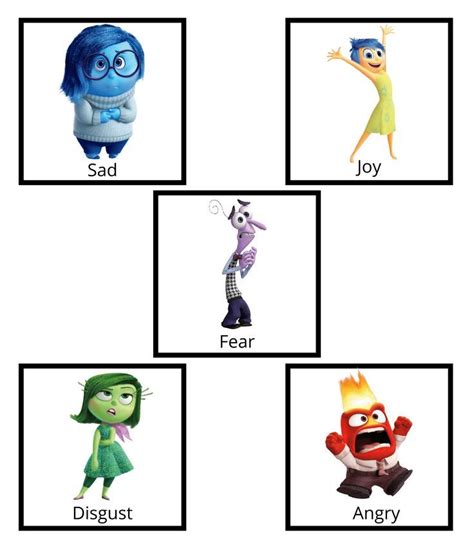 Printable Inside Out Emotions Char