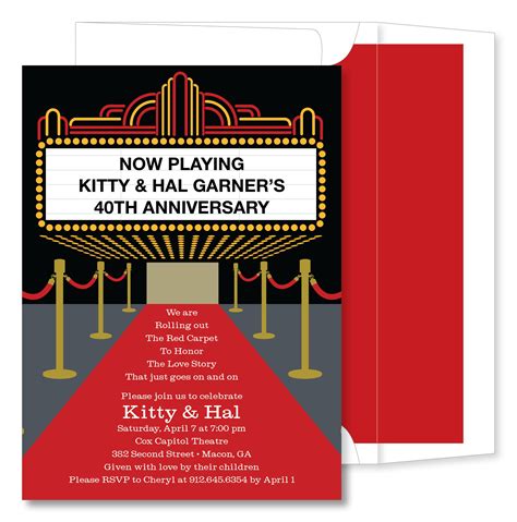 Printable Invitations Red Carpet Invitation Design Blog