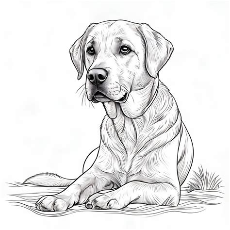 Printable Labrador Retriever Coloring Page